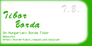 tibor borda business card